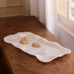 Bandeja de Servicio de Resina Beige Ecológica de Lujo, Apta para Lavavajillas, Grado Deluxe, Logotipo Personalizado, Acabado Pulido, Estilo Americano - Product Image 4