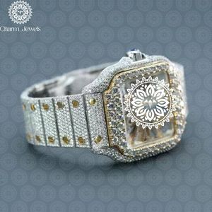 Reloj de Diamantes de Lujo para Mujer Charm_Jewels, Caja Rectangular de Acero Inoxidable de 38 mm, Movimiento Mecánico Analógico, Esfera de Cristal de Zafiro - Product Image 3