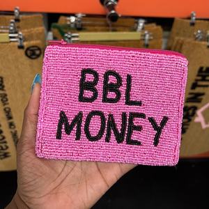 Sunof a Beach Design Handmade Customized Seed <b>Beaded</b> Coin Pouch Wallet Zipper Closure Fashionable Unisex Coin Purse - Product Image 5