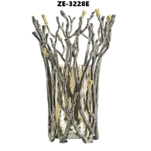 Luxury Black Decorative Floor Flower Vase Apartment Villa Interior Design Projects <b>Display</b> <b>Table</b> Handmade Floral Hammered - Product Image 4