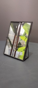 ARTISAN DESIGN PF145 Rectangular <b>Photo</b> <b>Frame</b> Tabletop Display Brass Glass Vertical Orientation <b>Black</b> Finish Home Decor Uttar - Product Image 4