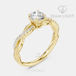 Bague de mariage ronde 0,65 carat, bijoux fins, certifiée IGI, or blanc 14 carats, diamant de laboratoire, bague de fiançailles et d'anniversaire - Product Image 6