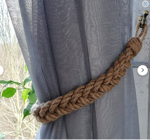 Attaches de rideaux en jute faites à la main, attaches de rideaux en fibres naturelles pour la décoration de la maison, de l'hôtel et du bureau avec un design personnalisé - Product Image 3