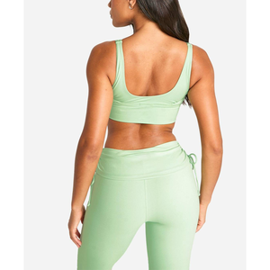 Soutien-gorge de sport athleisure en spandex et polyester pour femme, débardeur décontracté sans manches, collection automne-hiver 2026, soutien-gorge de yoga sexy et tendance - Product Image 2