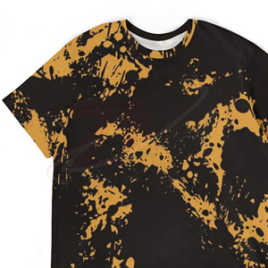 Camiseta Oversize para Hombre con Estampado Acid Wash, Algodón Suave Lavado, Estilo Urbano, Top de Moda con Gráficos, Cuello Redondo, Tejido de Poliéster - Product Image 4