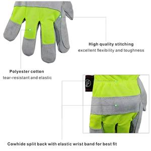 Gants en cuir de vache, équipement de protection individuelle avec fonctions anti-coupure et anti-choc, gants de travail confortables, vente en gros, Pakistan - Product Image 4