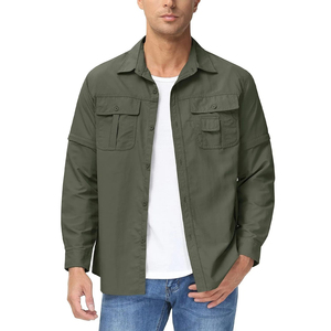 Nouvelle veste ample pour homme avec chemise cargo à manches longues et poches en jean, chemises pour homme, chemises en jean personnalisées - Product Image 1