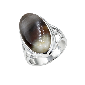Natural Botswana Agate Gemstone 925 Sterling Silver <b>Ring</b> Handmade Oval Cabochon Boho <b>Statement</b> Jewelry Gift for Women Her Men - Product Image 1