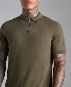 Fabricants en vrac T-shirt Oem Chemises polo personnalisées en coton brodé uni Chemises polo en coton respirant 100% coton pour hommes - Product Image 3