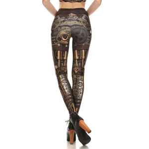 Women's High Elastic 3D Printed Seamless Knitted <b>Leggings</b> Sexy Streetwear Fitness Pants with Logo at Waist Premium Quality - Product Image 2