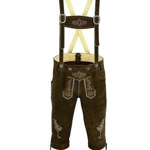 Lederhosen bavarois alpin pour hommes, marron foncé, style festival, tailles européennes 46 à 62 - Product Image 1