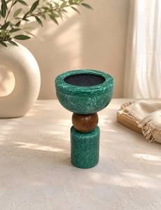 FAIZA CRAFT - Mubkhar de Madera de Acacia y Resina de Sándalo de Diseño Moderno, Hecho a Mano, 100% Natural, Aromático y Ecológico - Product Image 4