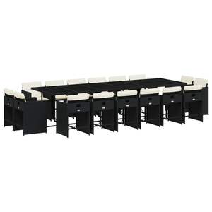 Ensemble de 16 meubles de jardin pour terrasse en noir et blanc crème - Product Image 2