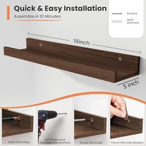 Bamboo Eco-Friendly Handmade Durable Lightweight Wall <b>Gallery</b> Photo <b>Frame</b> Ledge Shelf System Wholesale - Product Image 2