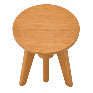 <b>Solid</b> Teak <b>Round</b> <b>Dining</b> <b>Table</b> Six Tapered Hexagonal Legs Scandinavian Modern Durable Eco-Friendly Waterproof 2 Seater Hotel - Product Image 2