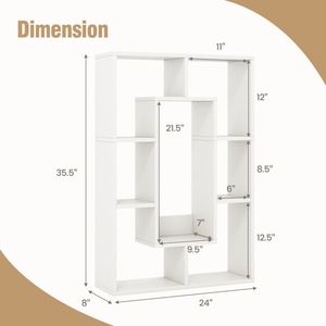 Estantería Abierta Moderna Industrial de 7 Cubos, Librería Independiente de Acero y MDF para Sala de Estar o Supermercado - Product Image 6