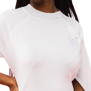   Vestido Blanco con Mangas de Capa para Mujer, Diseño Elegante con Hombros Caídos, Atuendo Casual y Elegante para Fiesta, Moda Femenina - Product Image 6