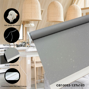 Mejor Proveedor GB10053 137x183 Persianas Enrollables Gris Suave, Más Vendidas en Malasia, OEM B2B, Sistema de Persianas para Ventanas de Hogar y Oficina - Product Image 1