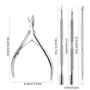 Cortacutículas Profesional de Acero Inoxidable de 11 cm con Hoja Curva Afilada y Duradera, Instrumentos Quirúrgicos BAFA, Cuidado de Manos y Pies - Product Image 4