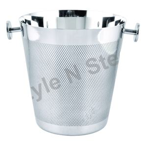 Vino de acero inoxidable de doble pared y cubo de champán con juego de herramientas de barra Cubo de hielo de fiesta completo con pinzas de hielo-Tinas de bebidas - Product Image 1