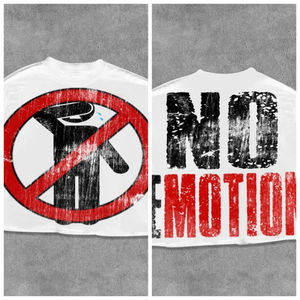 เสื้อยืดครอปแบบยูนิเซ็กซ์ พิมพ์ลายกราฟิก สตรีทแวร์ ฮิปฮอป แขนสั้น คอกลม ผลิตจากผ้าฝ้าย 100% รับผลิตตามแบบ (OEM) ขายส่งจากโรงงาน - Product Image 4