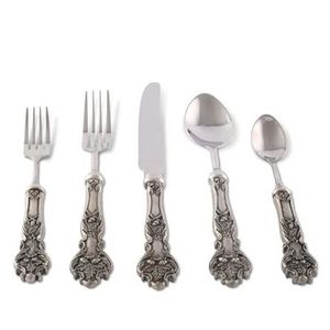 Antique Style Plated Cutlery <b>Set</b> Ornate Handle Flatware <b>Set</b> Premium <b>Spoon</b> <b>Fork</b> Knife <b>Set</b> - Product Image 1
