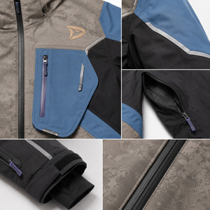 Men's Hooded Color Blocked Ski <b>Jacket</b> <b>Waterproof</b> Zipper Front Synthetic Insulated Outdoor Wear - Product Image 5