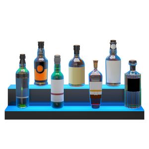 Mensola Espositiva a 2 Livelli per Bottiglie di Liquori con Illuminazione LED da 30 Pollici, Controllo Remoto RF e App, 7 Colori Statici, Mensole da Parete Illuminate per Bar Domestico - Product Image 6
