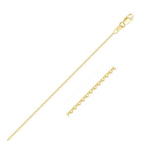 Catena a Maglia Cavo in Oro Giallo 14k, 1.2mm, Bracciale e Catena alla Moda - Product Image 1