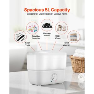 Scaldasalviette Portatile a Vapore da 4 Litri, Riscalda Rapidamente 12-15 Asciugamani con Indicatore a Clip per Trattamenti Viso Veloci - Product Image 3