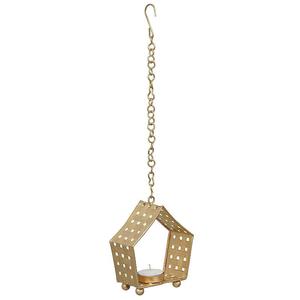 Support de bougie chauffe-plat en laiton en forme de cage à oiseaux avec chaîne pour décoration intérieure, bougeoirs suspendus - Product Image 4