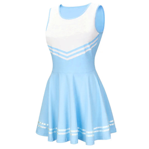 Uniforme de cheerleading OEM pour femmes, design personnalisé, polyester, séchage rapide, costume d'équipe, haut sans manches, jupe, strass, sports scolaires - Product Image 1