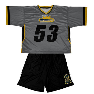 Ensemble maillot et short de lacrosse Bishops avec numéro 53 imprimé par sublimation pour adultes unisexe en polyester respirant - Product Image 6