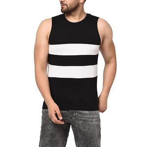 Summer Men Muscle <b>Stringer</b> <b>Vest</b> Cotton Tight Ribbed Gym Tank Top Custom Logo Blank Men's Sleeveless T-Shirt - Product Image 6