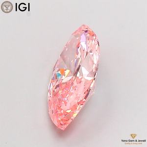 Diamant de laboratoire CVD rose vif fantaisie, pureté VS1, 3,50 carats, taille marquise, avec certificat IGI, idéal pour les fiançailles - Product Image 6