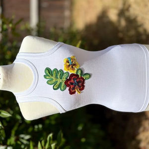 Débardeur Métallique 2022 Nouvelle Collection Exclusif Luxe Broderie Main Perles Paillettes Sexy Dos Nu Taille Basse Coupe A-Line - Product Image 1