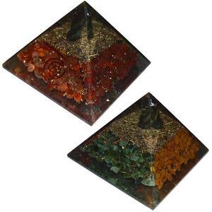 Cabinas de piedras preciosas de ágata tallada de orgona de Chakra con forma de diamante con grabado artesanías de piedra semipreciosa para curación de protección EMF - Product Image 4