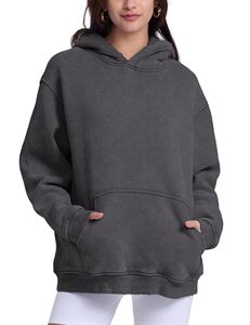 เสื้อฮู้ดดี้ยูนิเซ็กส์สไตล์วินเทจขาดๆ ซีดๆ แบบสตรีทแวร์ กรันจ์ ทรงปกติ ผ้าฟลีซหนานุ่ม สวมใส่สบาย  รับสั่งทำได้ - Product Image 1