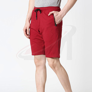 Pantalones Cortos Rojos de Algodón para Hombre, Suaves, Transpirables, Cómodos para el Verano, Ligeros, de Punto, con Logotipo de Marca Personalizado - Product Image 2