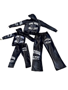 Conjunto Deportivo Fizay Enterprises para Hombre, con Logotipo Personalizado, Lavado Ácido, Efecto Desgastado, Felpa de Poliéster/Algodón, Tallas Grandes, Sudadera con Cremallera y Pedrería - Product Image 4