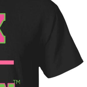 Camiseta Negra Personalizada para Mujer con Bordado Rosa y Verde, Manga Corta, Cuello Redondo, Estilo Casual, Top de Moda, Ropa Urbana de Verano para Uso Diario - Product Image 3