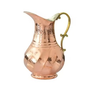 Premium Drinkware Copper Water Jug Pure Pitcher for Home Kitchen Dining <b>Table</b> Use - Product Image 5