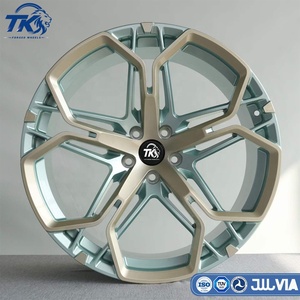 Rines de Aleación de Aluminio Forjado de 15-21 Pulgadas, Personalizados, 5x112, 5x120, 5x114.3, Bicolor Verde, Diseño Poligonal, para Porsche, BMW, Mercedes, Audi - Product Image 2