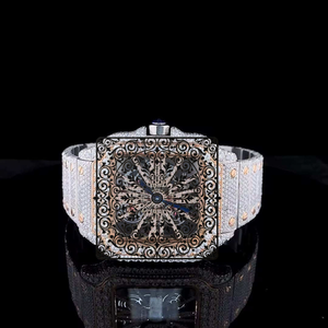 Reloj de Lujo AMBER JEWELS para Mujer con Incrustaciones de Moissanita, Cuadrado, Analógico, Movimiento CITIZEN, Correa de Acero Inoxidable, Cristal de Zafiro - Product Image 2