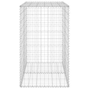 ผนังเกเบี่ยนเหล็กชุบสังกะสีพร้อมฝาปิด39.4 "x23.6" x39.4 "สำหรับการจัดสวนและการตกแต่ง - Product Image 4