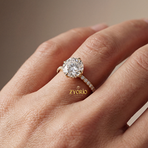 Brilliant Cut Lab Grown Diamond 1 CT VVS2 Clarity Engagement <b>Ring</b> 925 <b>Silver</b> Claw Setting <b>Solitaire</b> Wedding Band Trendy Gift - Product Image 4