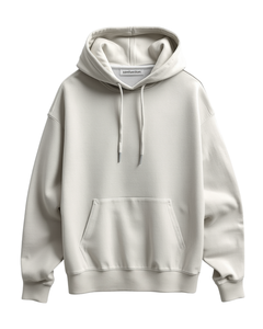 Sweat-shirt à capuche blanc pour homme, coupe classique, en molleton de coton, pull décontracté avec poche, vêtement d'automne - Product Image 4
