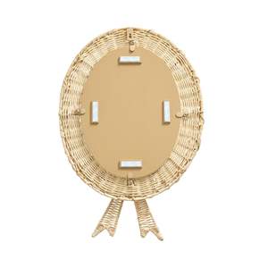 Espejo Colgante Artesanal de Mimbre, Decoración de Ratán Natural para Habitación Infantil, Manualidades para Decoración de Espacios Juveniles - Product Image 2