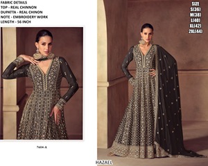 green Aqua Raas anarkali - Product Image 2