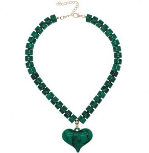 Necklace for Women Big Heart <b>Bead</b> Necklaces <b>Large</b> Statement <b>Beads</b> Choker Neck Costume Jewelry Summer - Product Image 1